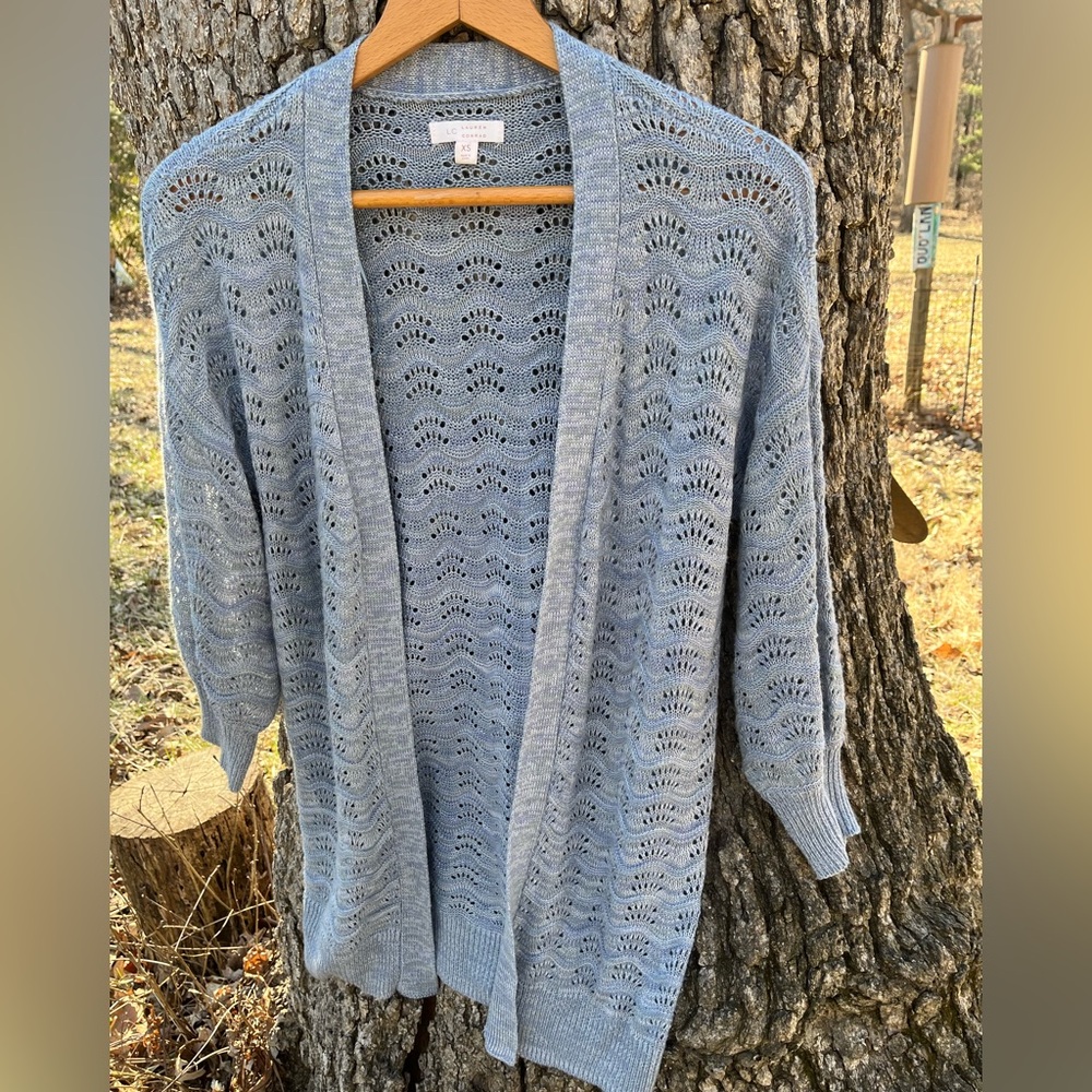⭐️LC Lauren Conrad Crocheted Cardigan in XS